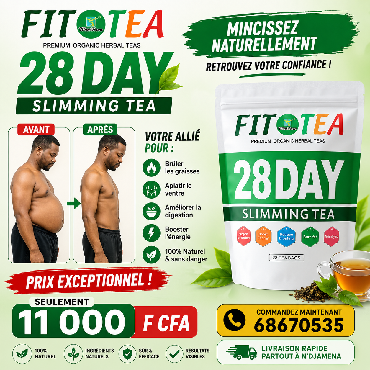 🌿 FITO TEA – Thé Minceur 28 Jours