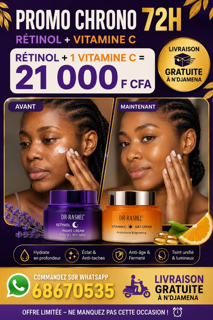 DR. RASHEL – Coffret Jour & Nuit à la Vitamine C & Rétinol Retrouvez une peau lumineuse, lisse et éclatante, de jour comme de nuit.