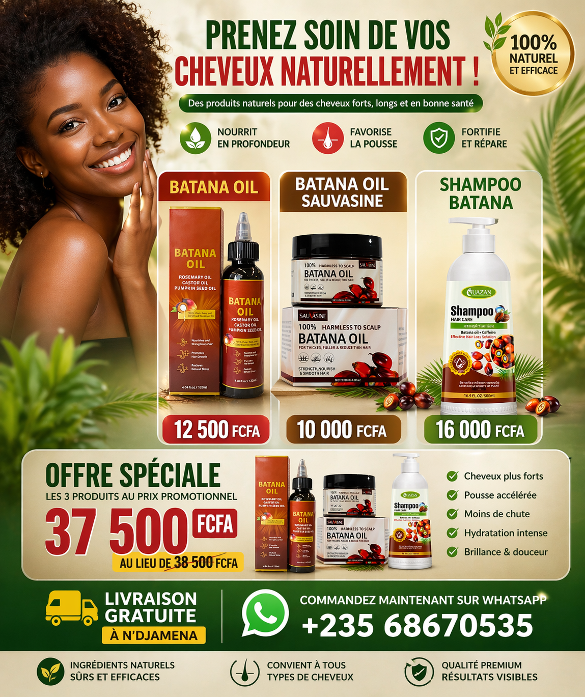 Batana Oil – Retrouvez des cheveux plus forts, plus longs et plus brillants !