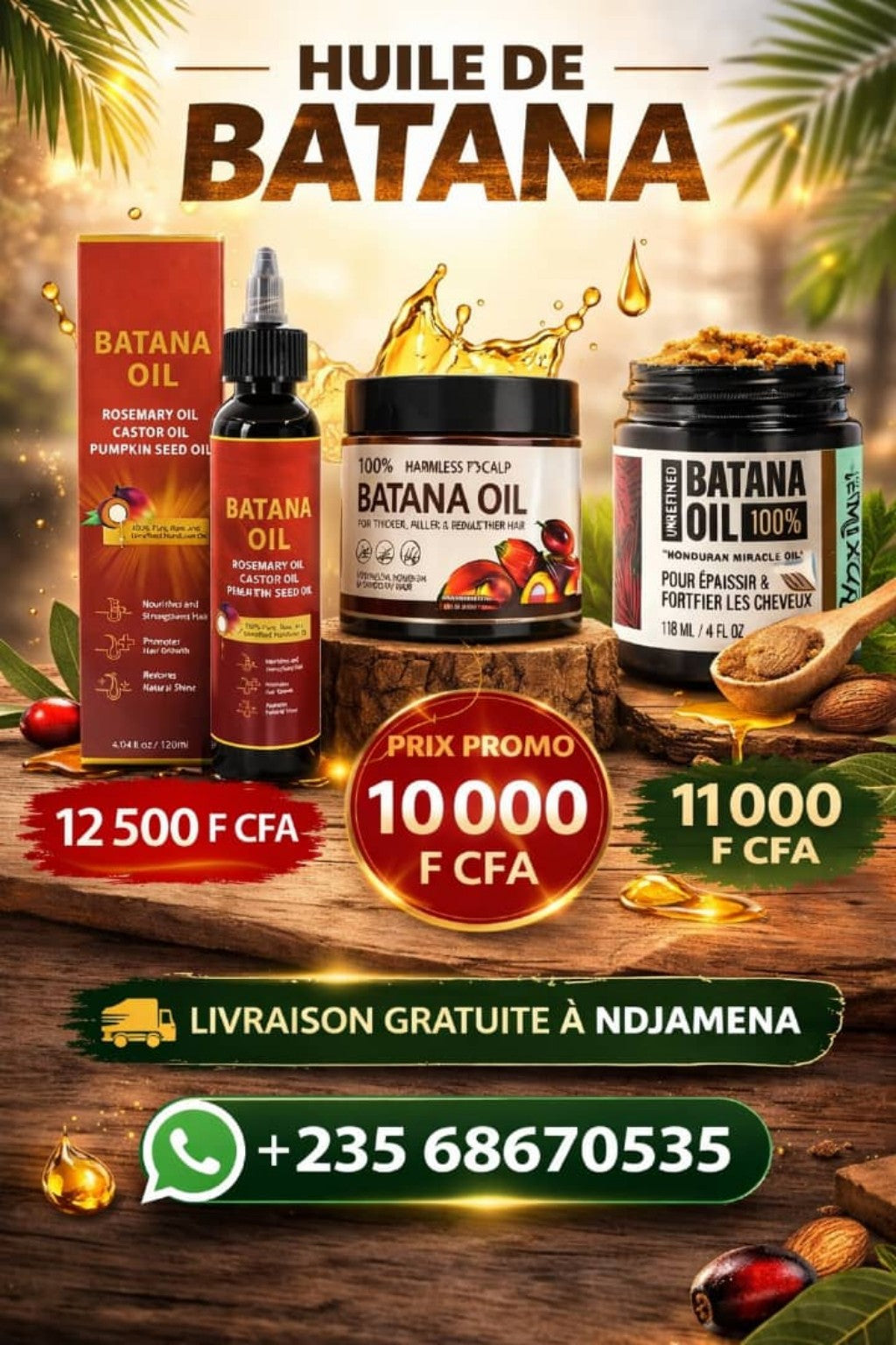 Batana Oil – Retrouvez des cheveux plus forts, plus longs et plus brillants !