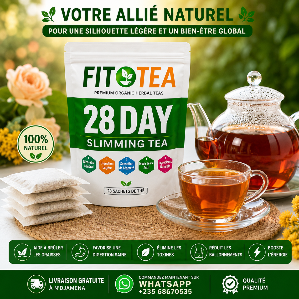 🌿 FITO TEA – Thé Minceur 28 Jours