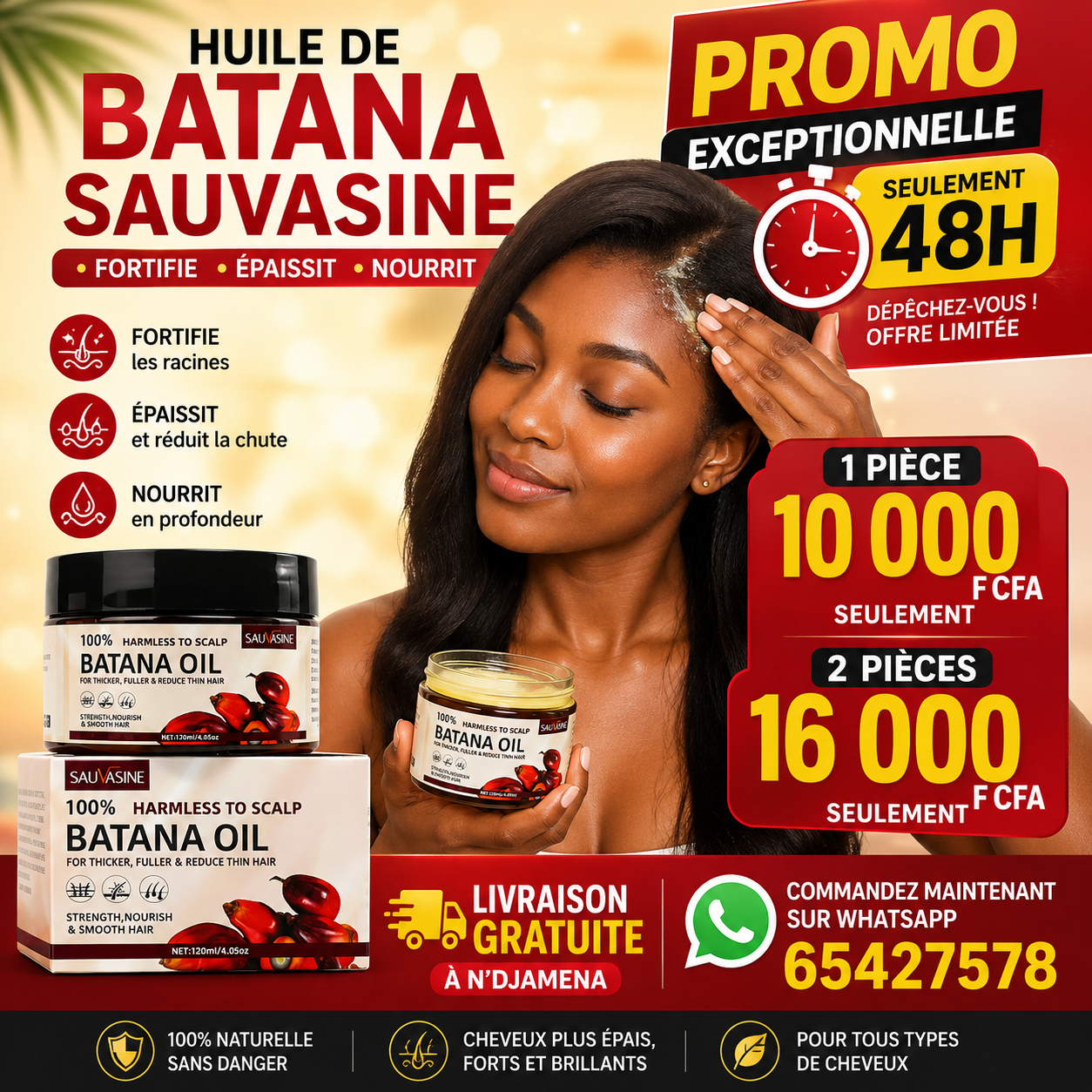 Batana Oil – Retrouvez des cheveux plus forts, plus longs et plus brillants !